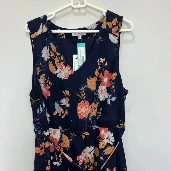 Skies Are Blue Curvy Sleeveless Maxi Dress Plus Sz 2x VNeck Blue Floral - Picture 2 of 9